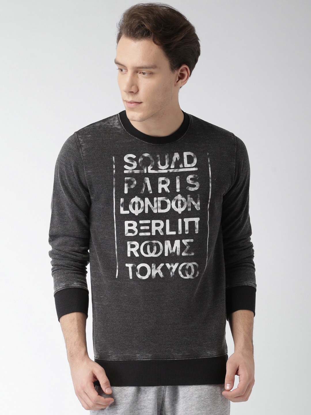 

Celio Men Black Printed Sweatshirt