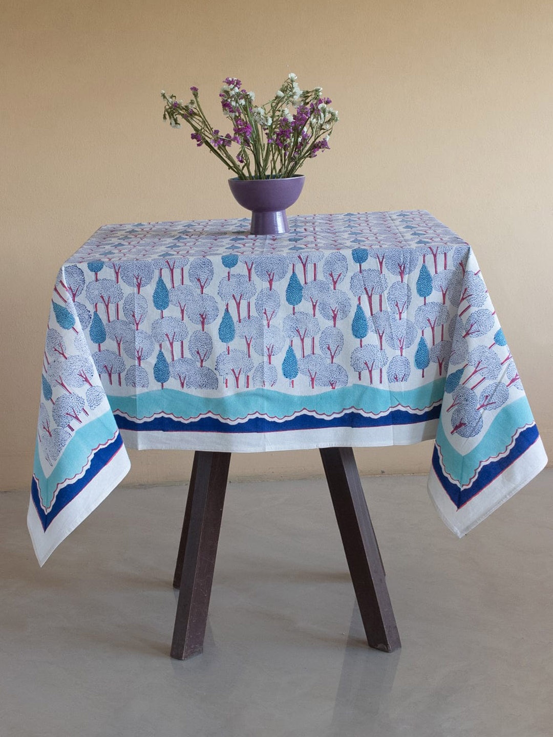 

The Wishing Chair Blue Printed Cotton Table Cloth