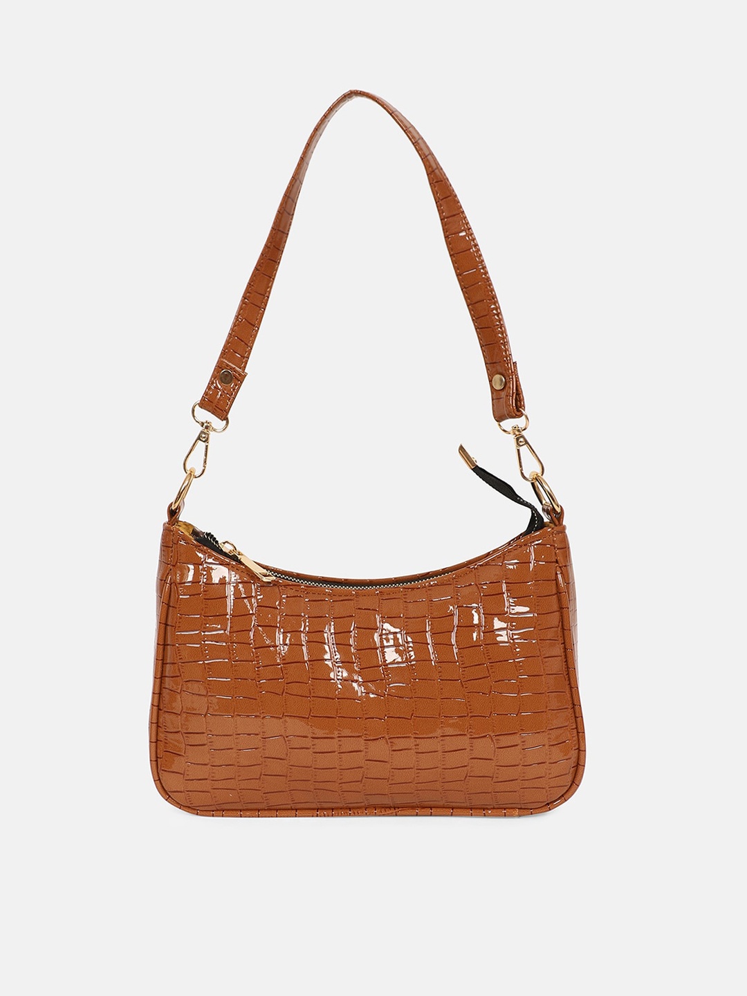 

Bagsy Malone Women Animal Textured PU Shoulder Bag, Tan