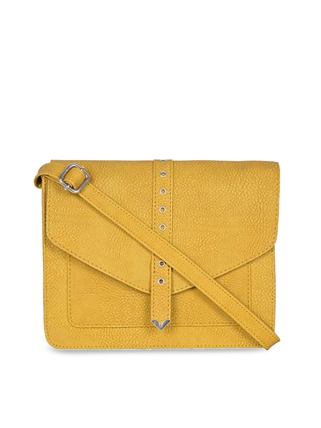 

Bagsy Malone Textured Pu Structured Sling Bag, Yellow