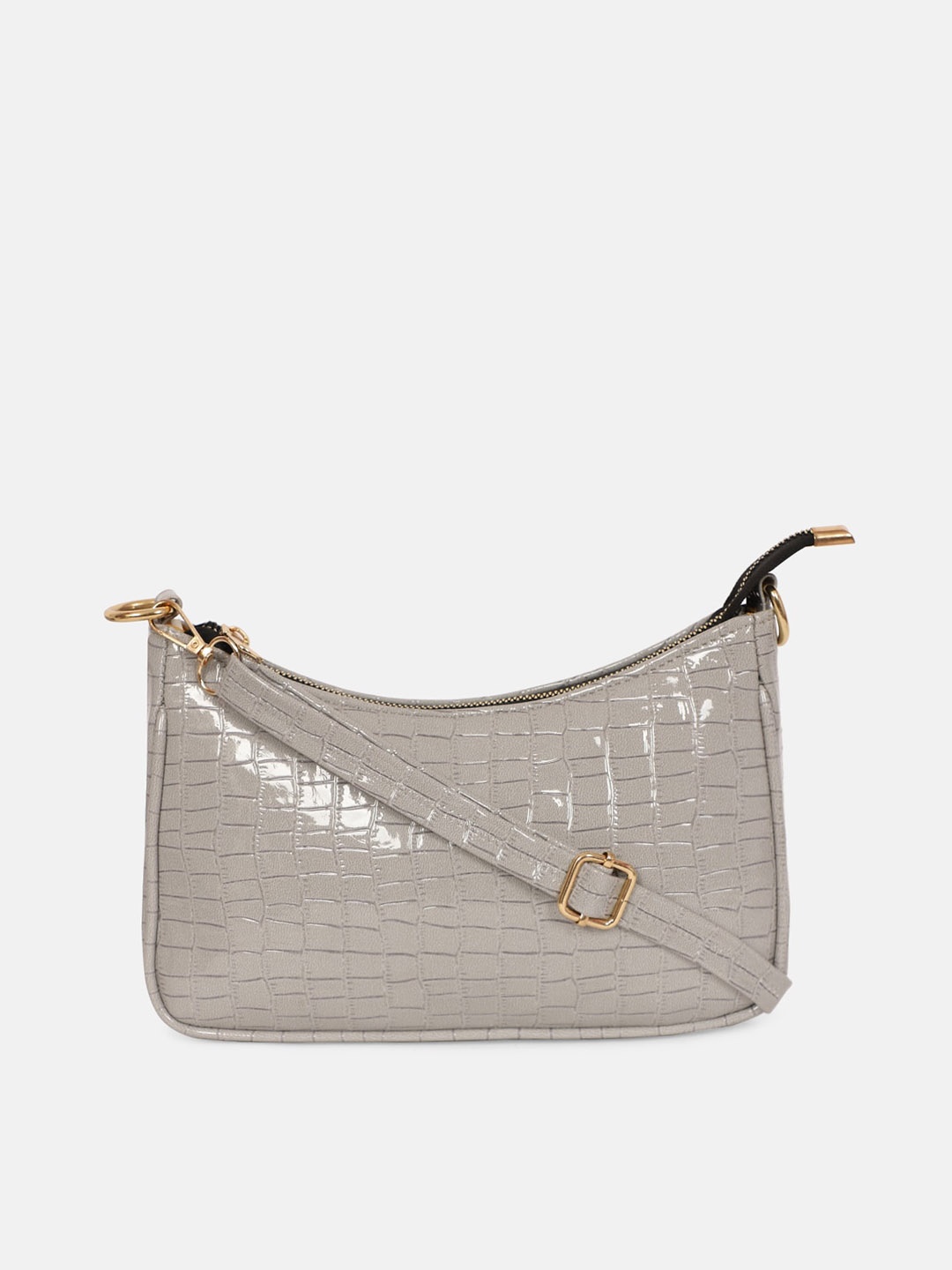 

Bagsy Malone Textured Textured PU Shoulder Bag, Grey