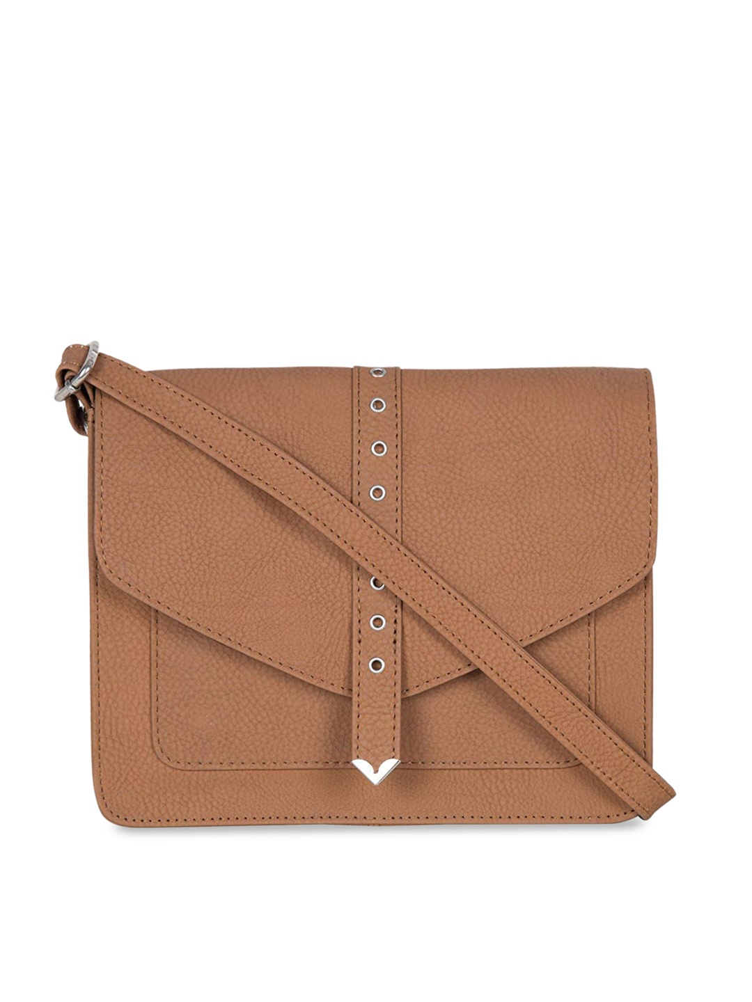 

Bagsy Malone Women Textured Sling Bag, Brown