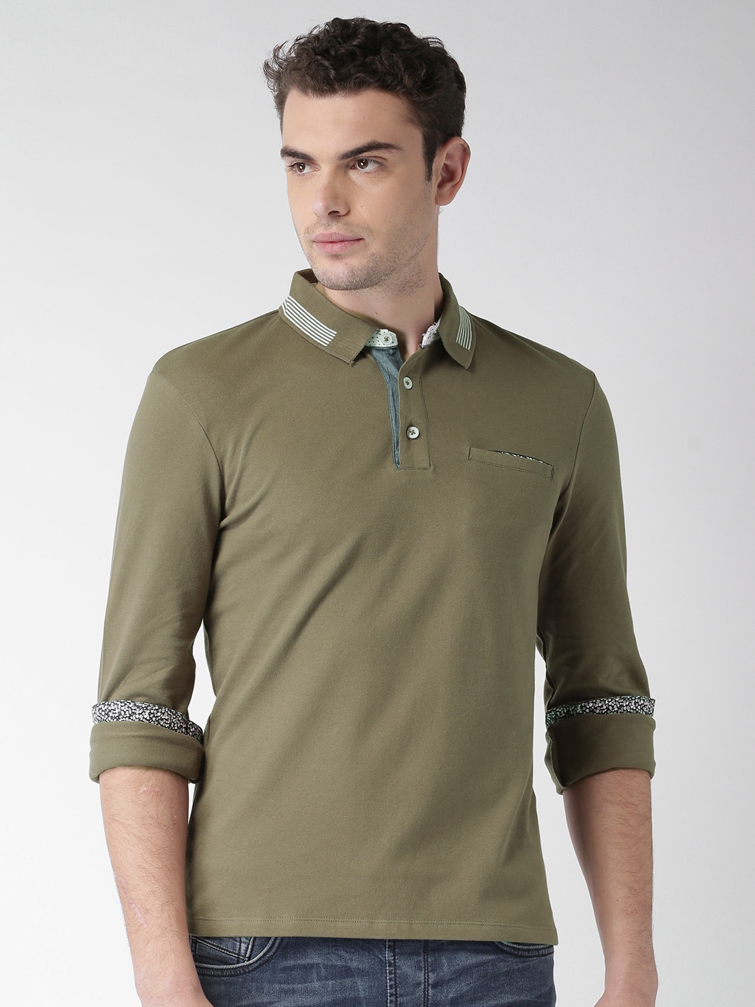 

Celio Men Brown Solid Polo Collar T-shirt
