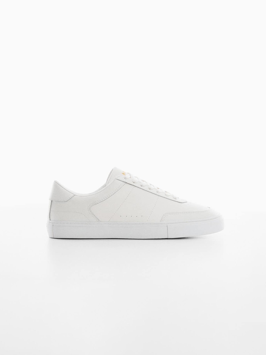 

MANGO MAN Men Round Toe Lace Up Sneakers, White