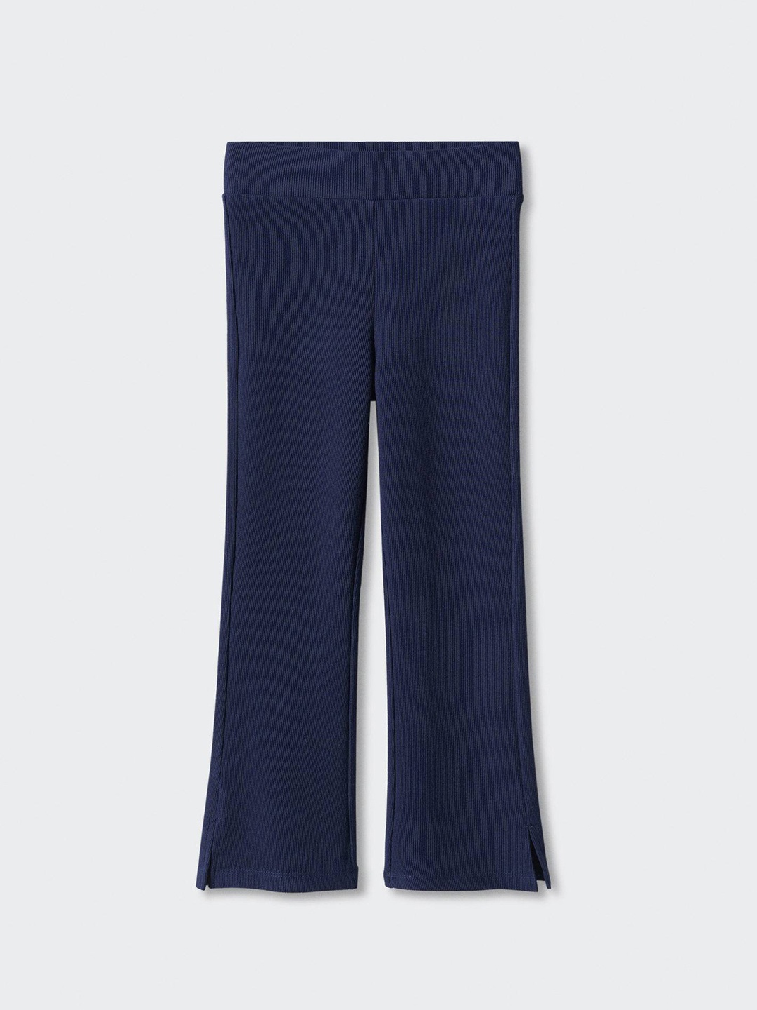 

Mango Kids Girls Ribbed Sustainable Flared Leggings, Navy blue