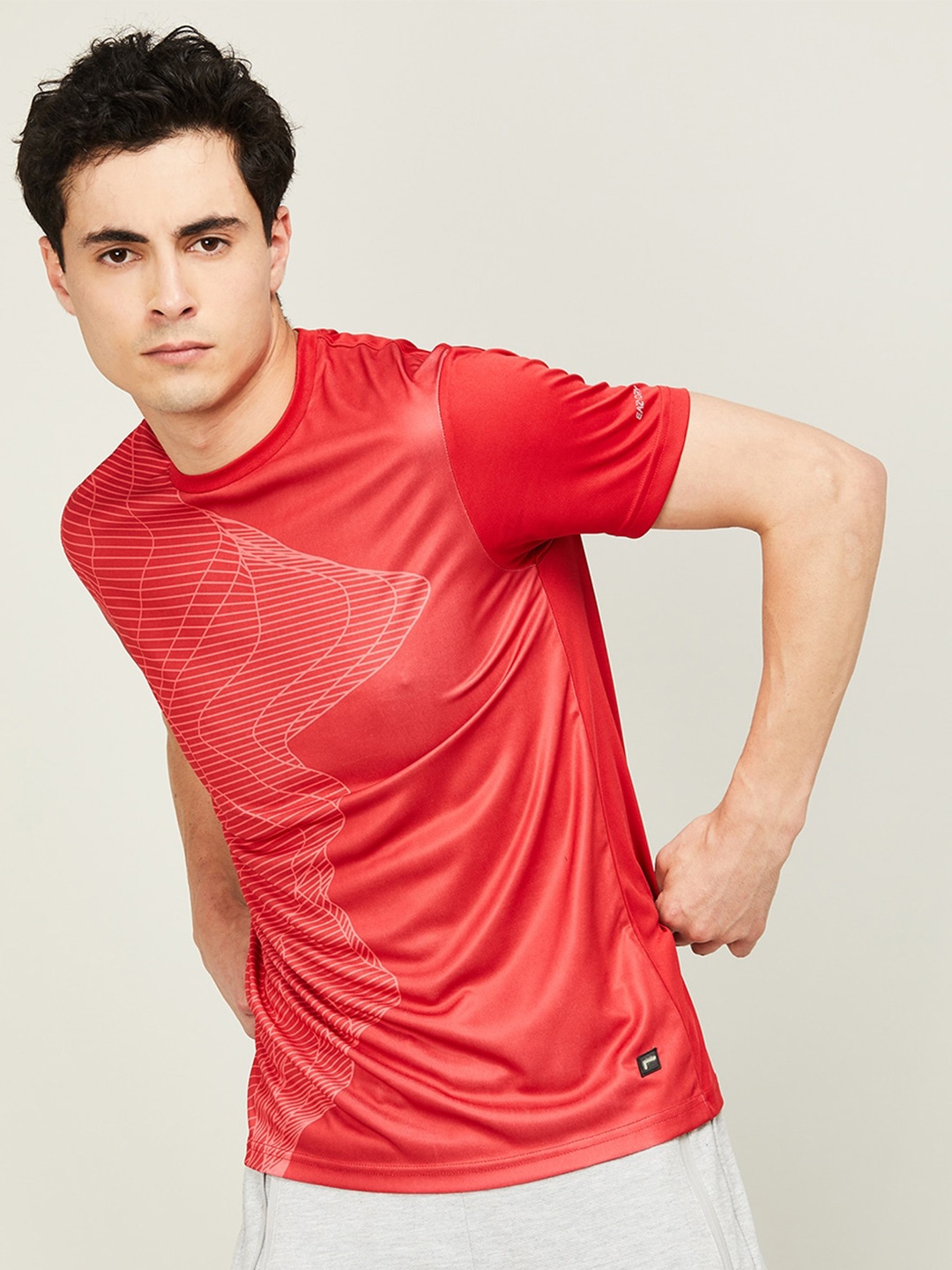 

Fame Forever by Lifestyle Abstract Printed Round Neck T-shirt, Red