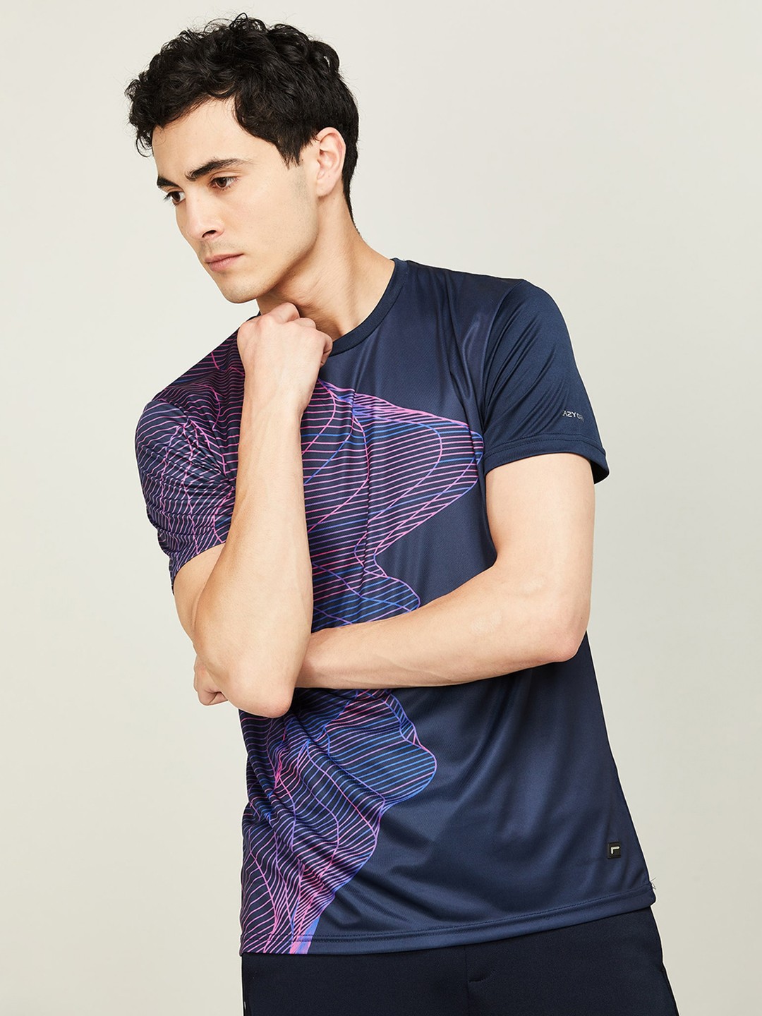 

Fame Forever by Lifestyle Abstract Printed T-shirt, Navy blue