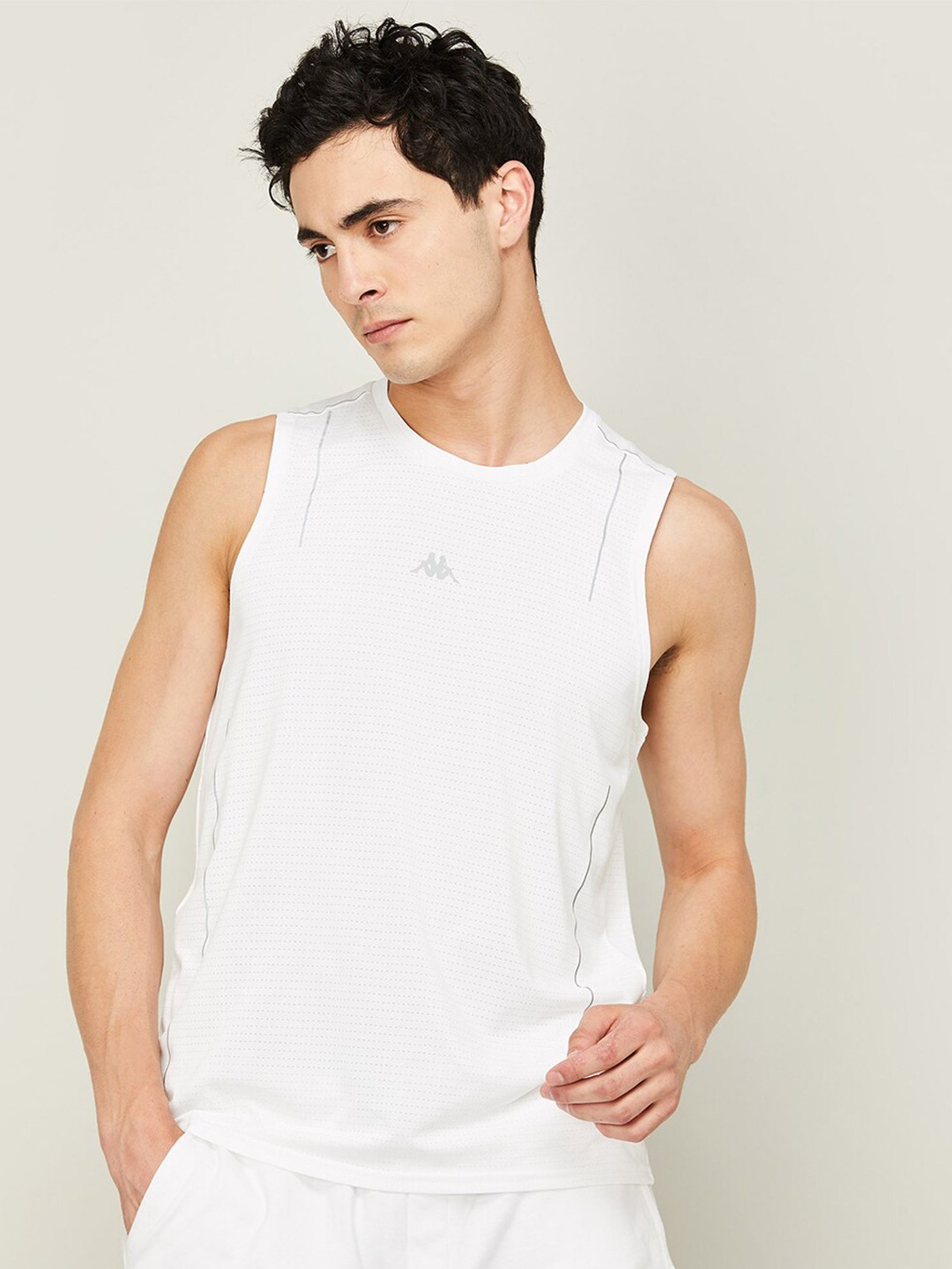 

Kappa Abstract Printed Sleeveless T-shirt, White