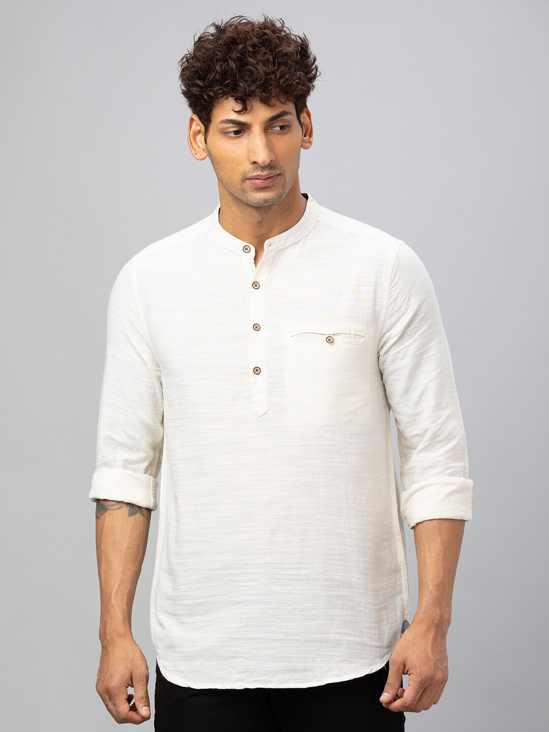 

Globus Comfort Fit Pure Cotton Casual Shirt, Off white