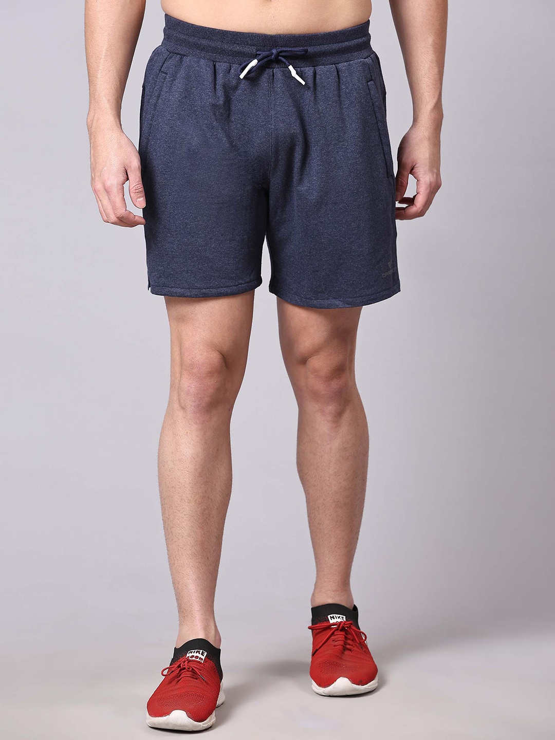 

Dpassion Men Cotton Running Sports Shorts, Blue