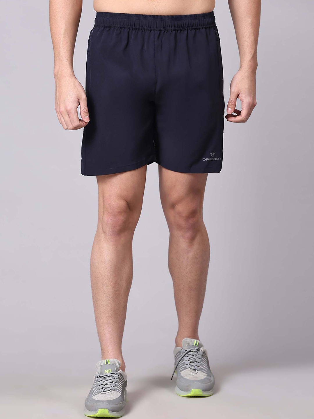 

Dpassion Men Running Sports Shorts, Navy blue