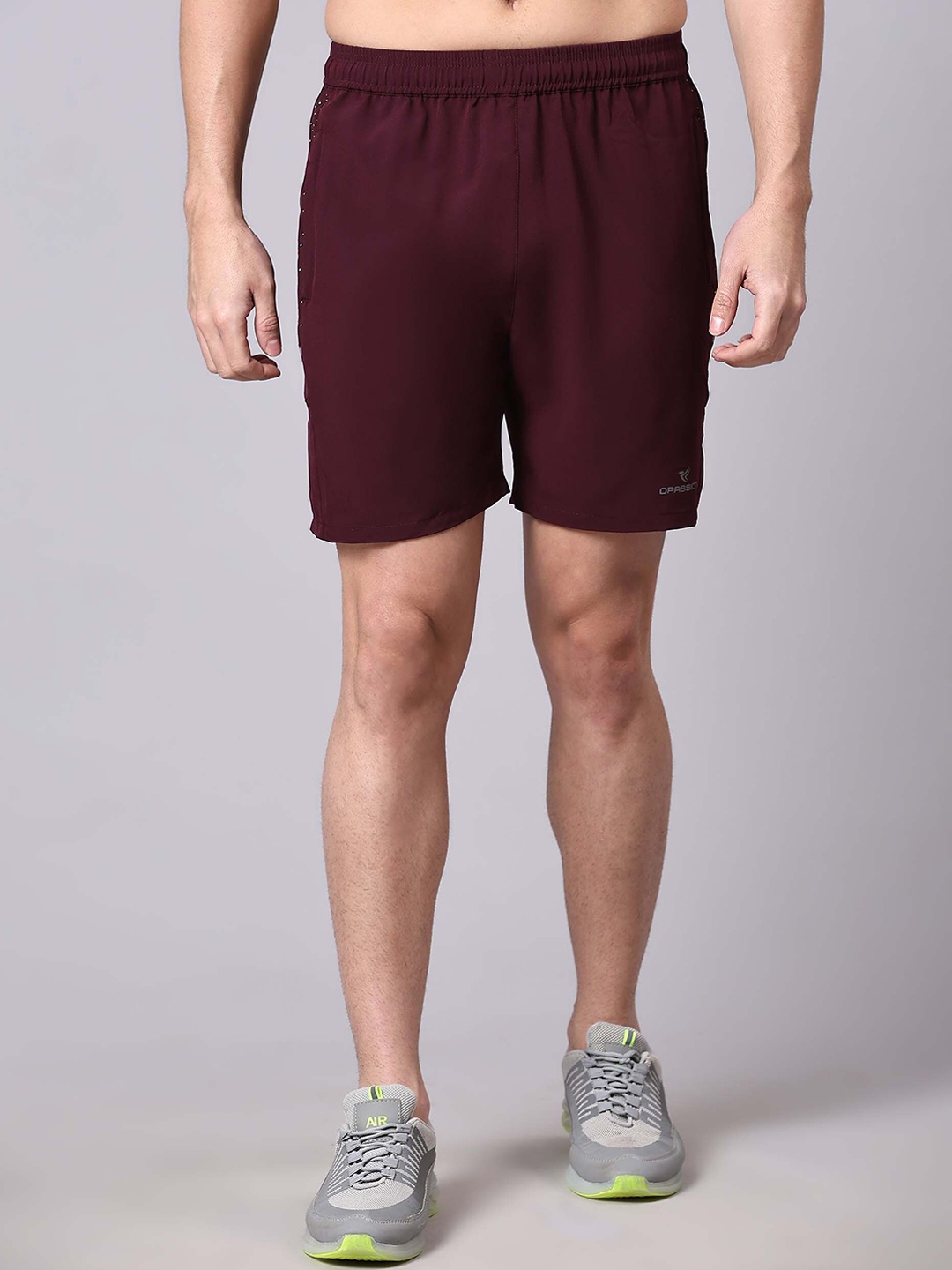 

Dpassion Men Running Sports Shorts, Maroon