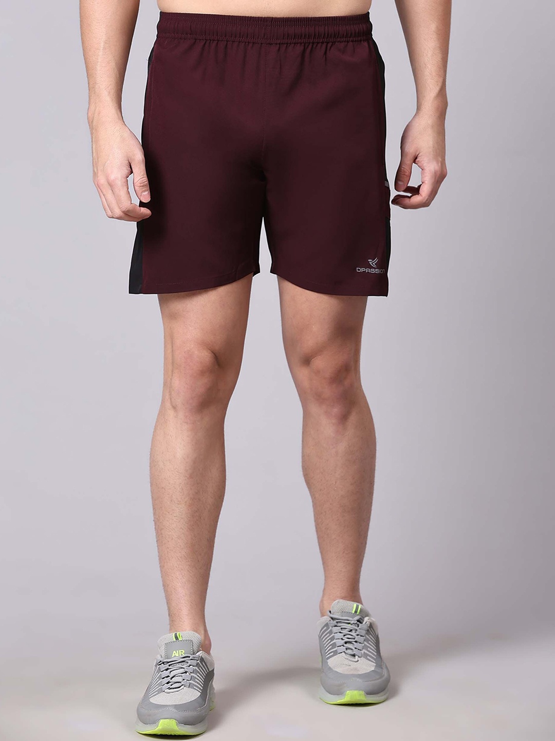 

Dpassion Men Running Sports Shorts, Maroon