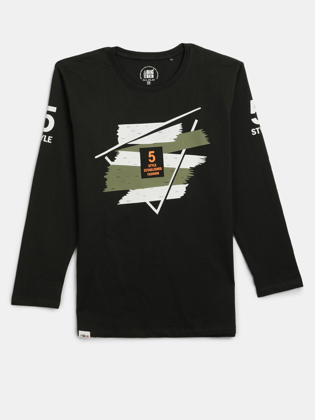 

V-Mart Boys Graphic Printed Cotton T-shirt, Green