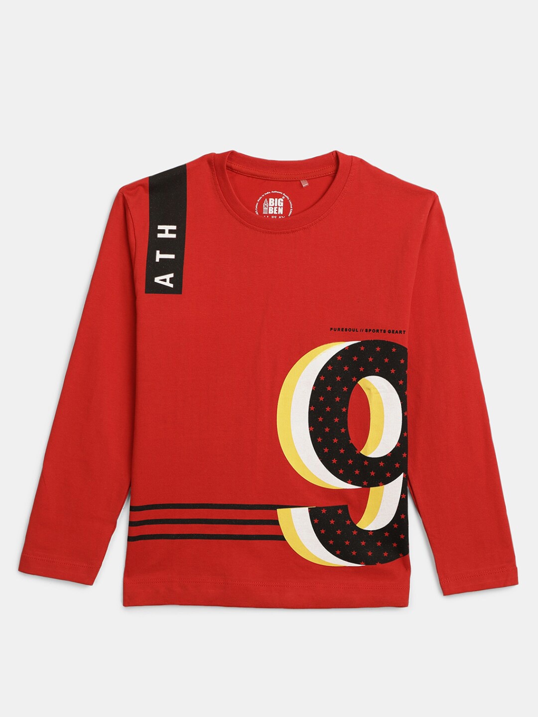 

V-Mart Boys Typography Printed Cotton T-shirt, Red