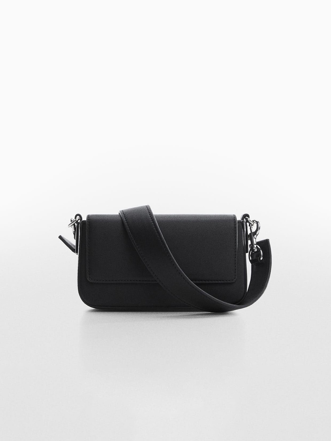 

MANGO Women Cross Body Structured Sling Bag, Black