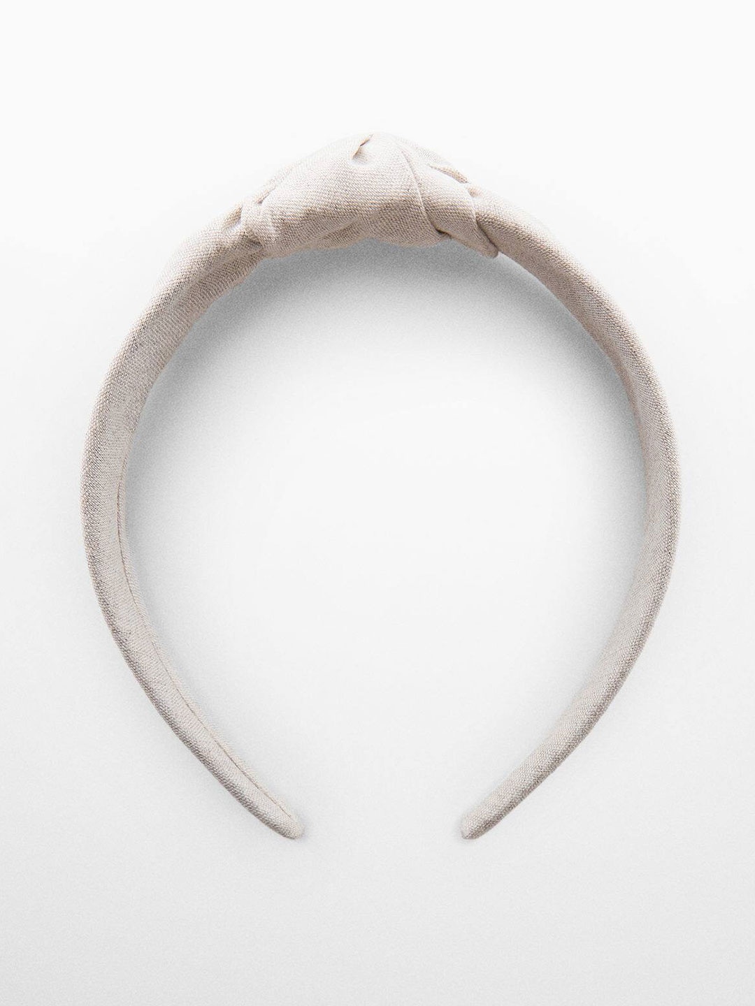 

Mango Kids Girls Knot-Detail Linen-Cotton Hairband, Grey