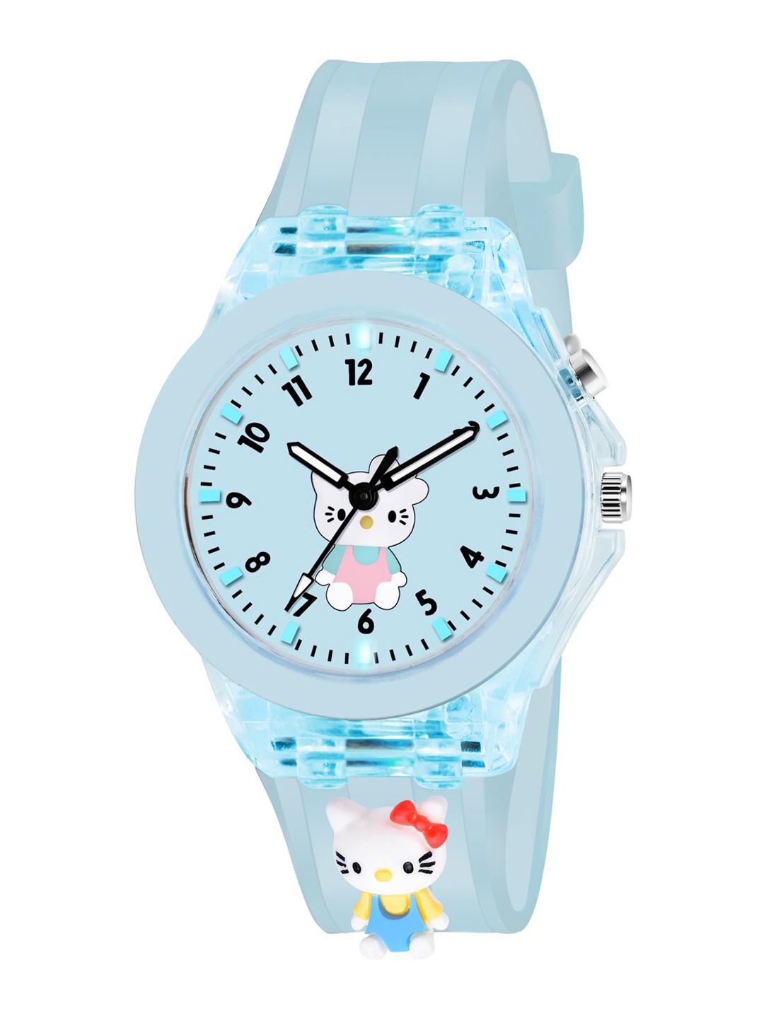 

Shocknshop Printed Dial & Straps Scratch Resistant Analogue Watch LED Hello Kitty 327, Blue
