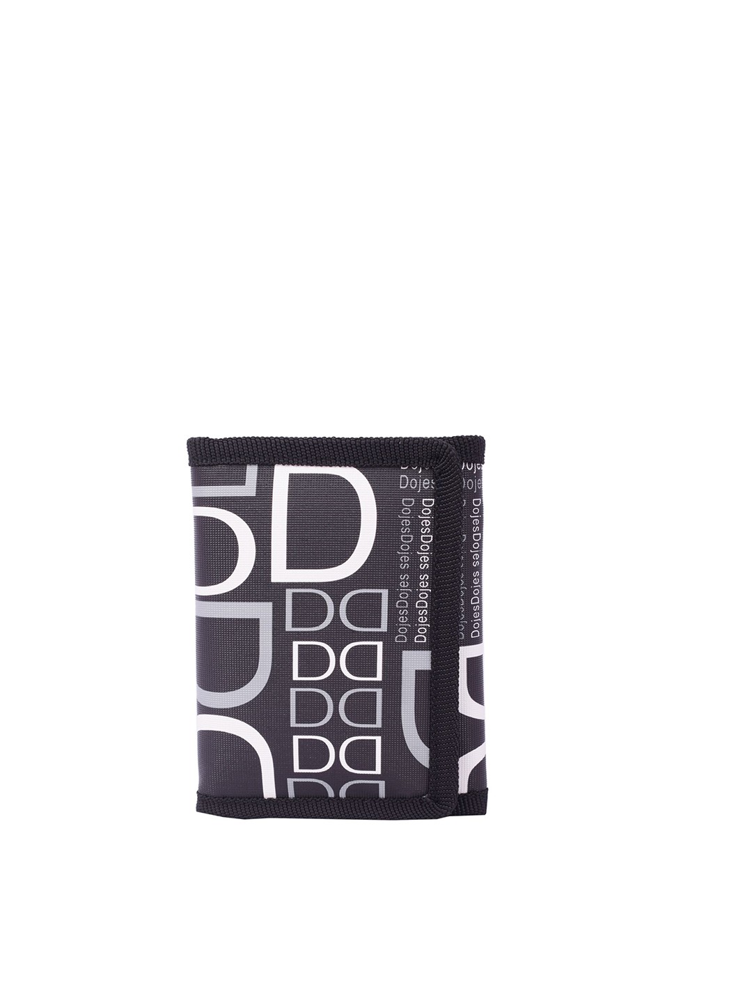 

TEEMOODS Geometric Printed Three Fold Wallet, Black