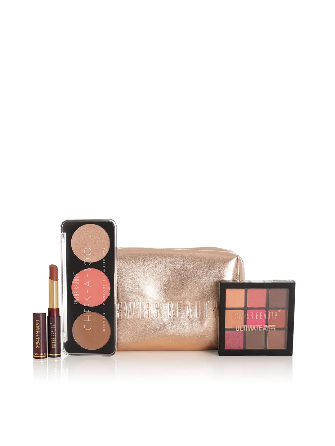 

SWISS BEAUTY Ultimate Everyday Makeup Gift Set with Pouch, Pink