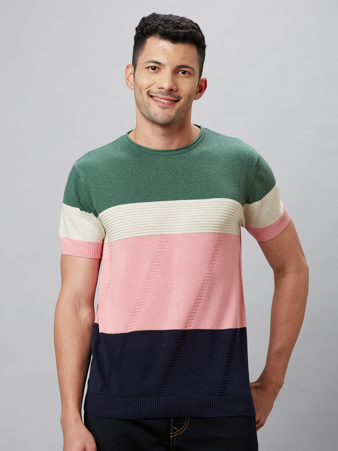 

Globus Striped Pure Cotton T-shirt, Black
