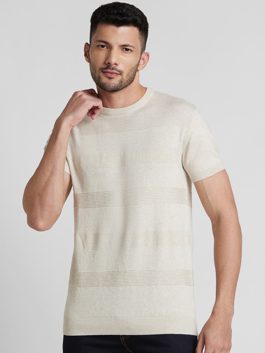 

Globus Striped Pure Cotton T-shirt, Beige