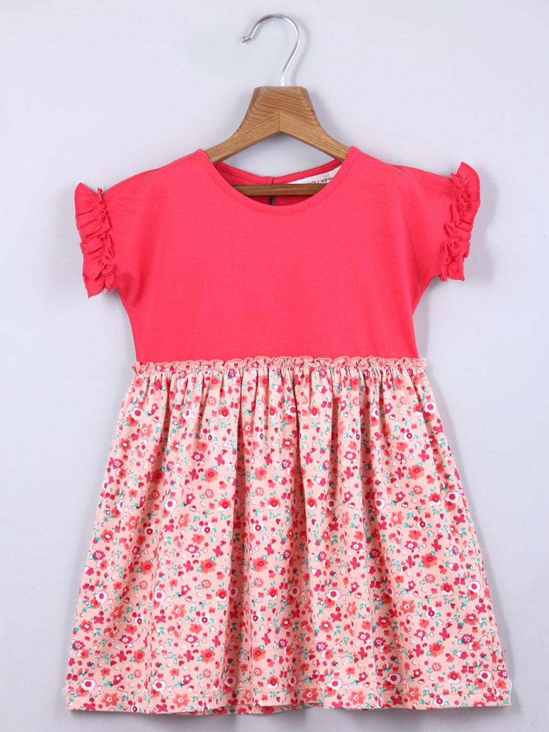 

Beebay Girls Ditsy Print Jersey Dress, Coral