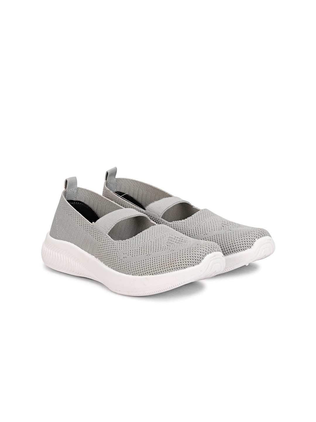

KRAASA Women Mesh Comfort Insole Contrast Sole Slip On Sneakers, Grey