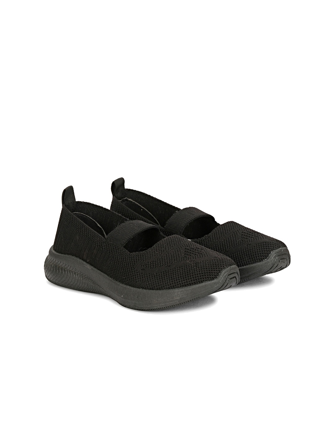 

KRAASA Women Woven Design Slip On Sneakers, Black