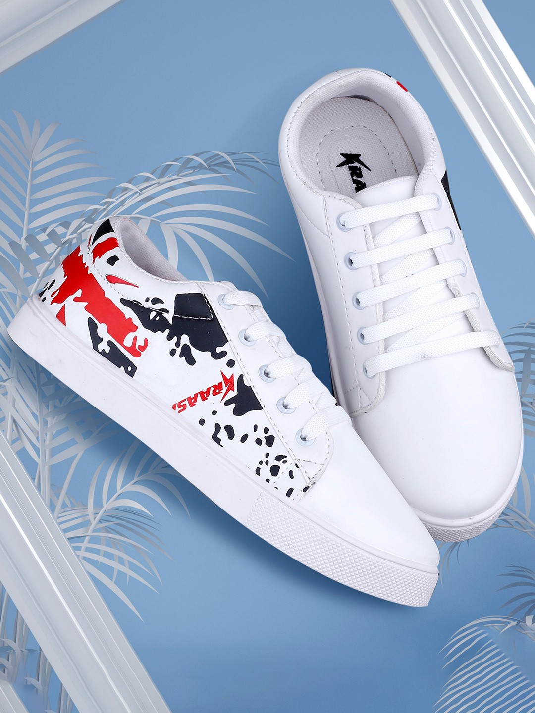 

KRAASA Women Printed Sneakers, White
