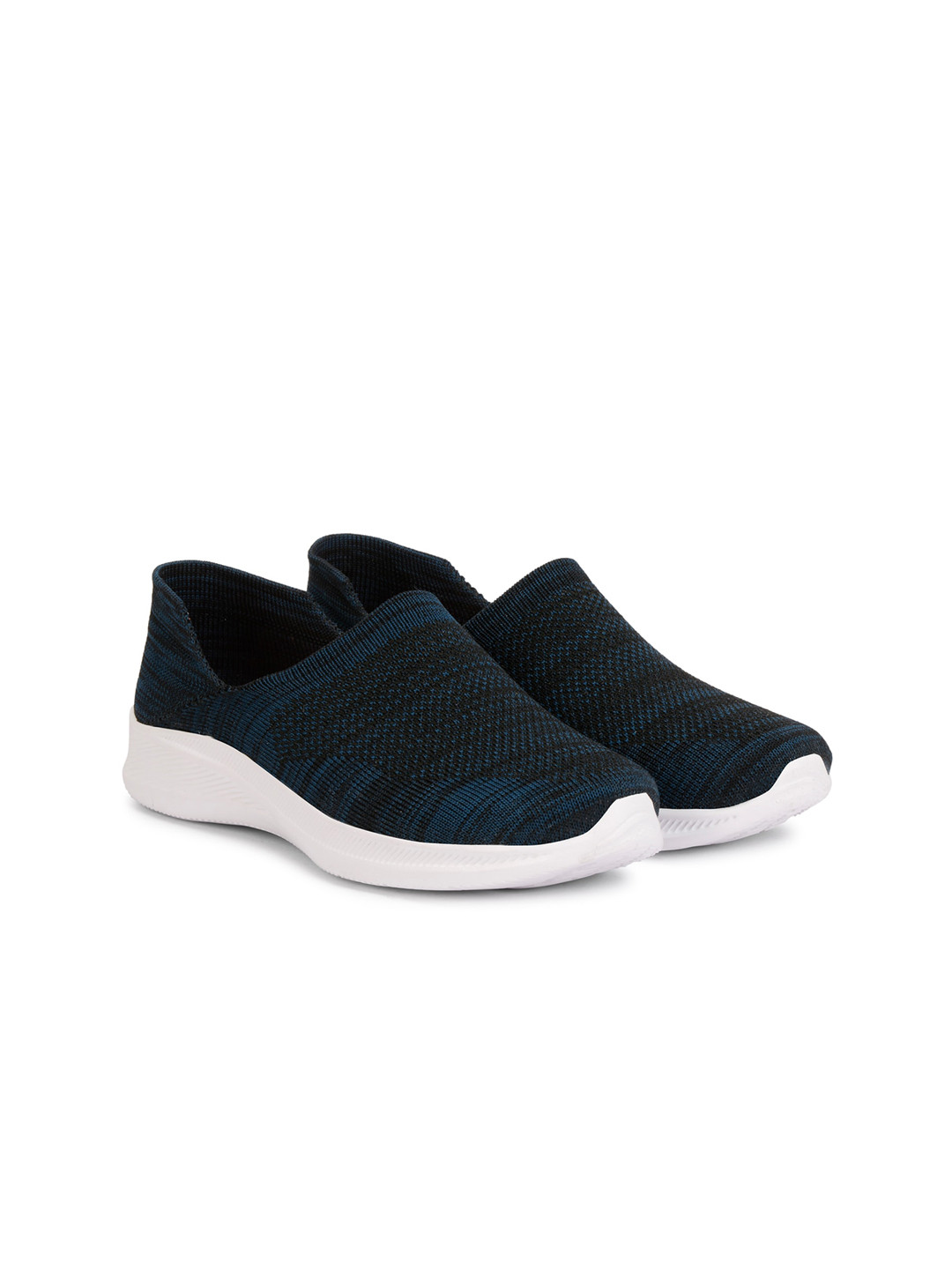 

KRAASA Women Woven Design Slip-On Sneakers, Navy blue