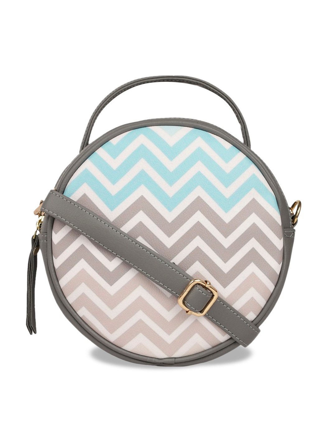 

Bagsy Malone Printed PU Structured Sling Bag, White