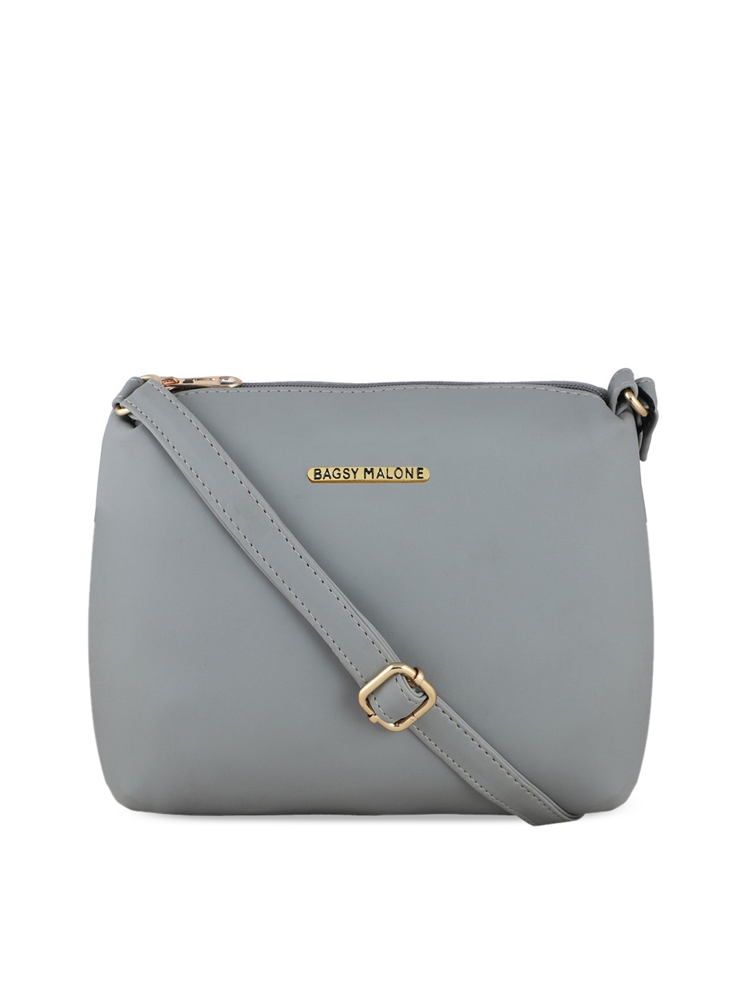 Bagsy Malone Pu Structured Sling Bag, Grey