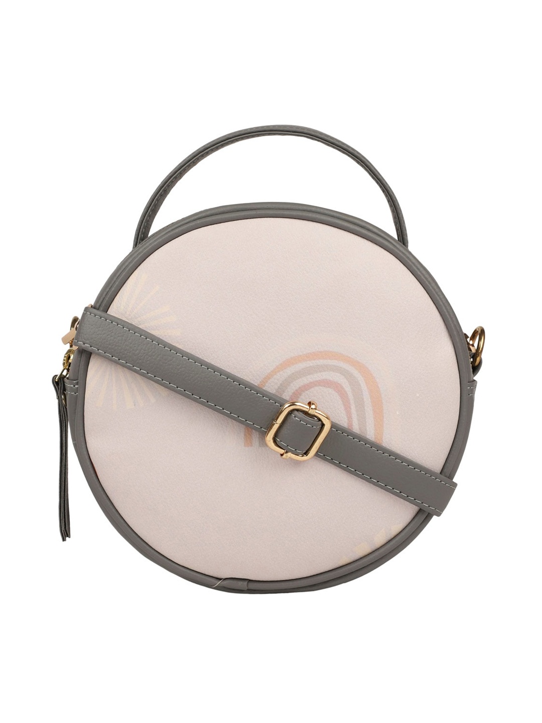Bagsy Malone Printed Structured Sling Bag, Cream