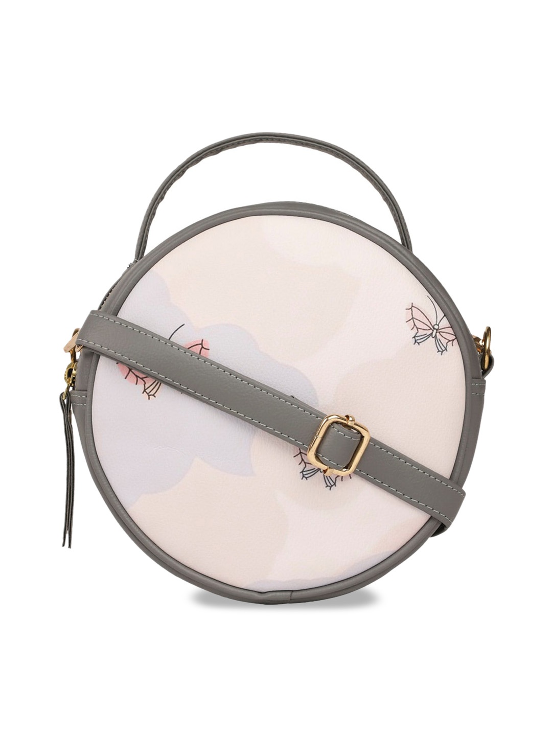 

Bagsy Malone Women Graphic Printed Sling Bag, Grey