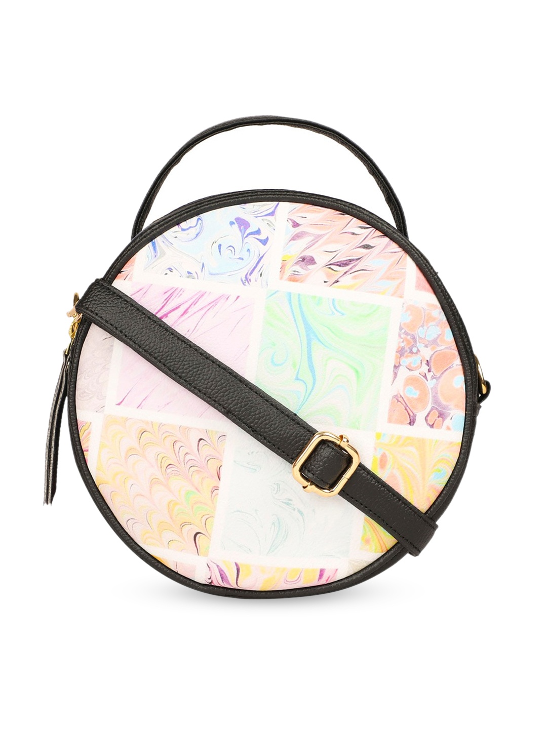 

Bagsy Malone Abstract Printed Structured Sling Bag, Pink