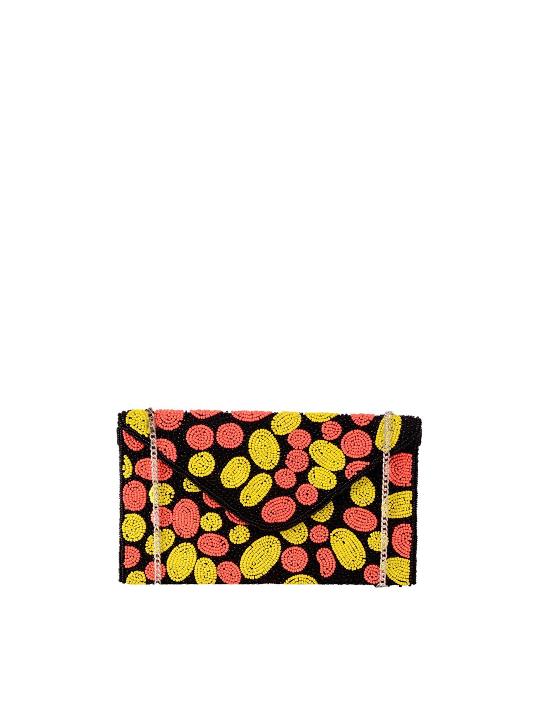 

REZZY Women Embellished Envelope Clutch, Black