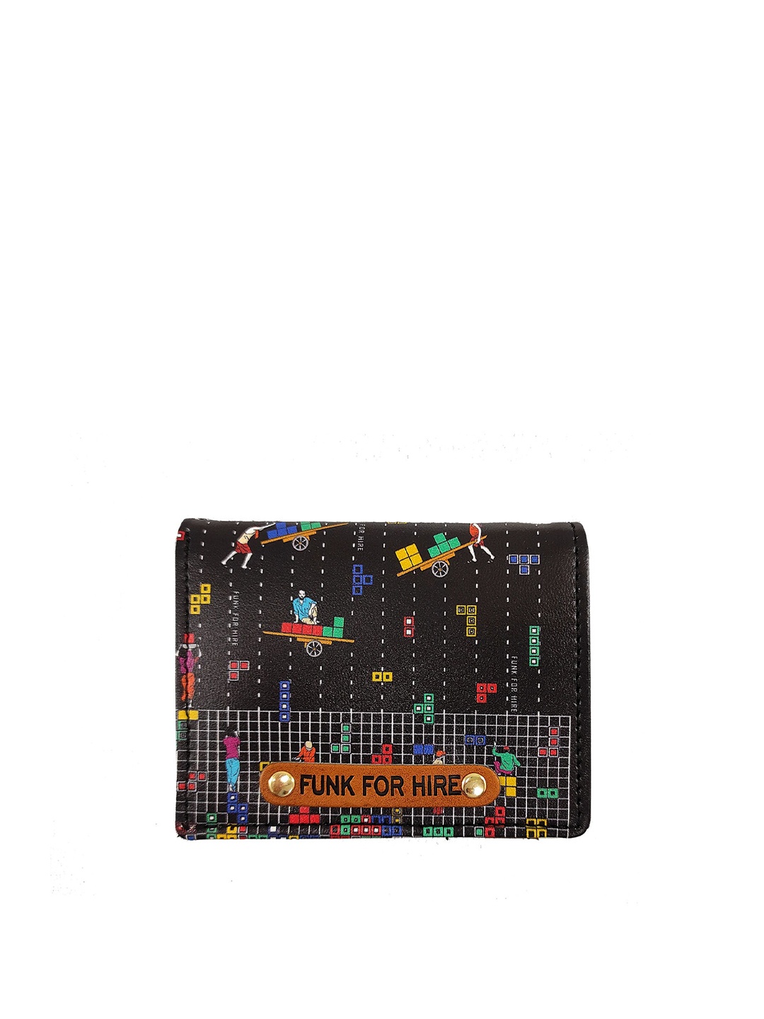 

Funk For Hire Printed PU Two Fold Wallet, Black