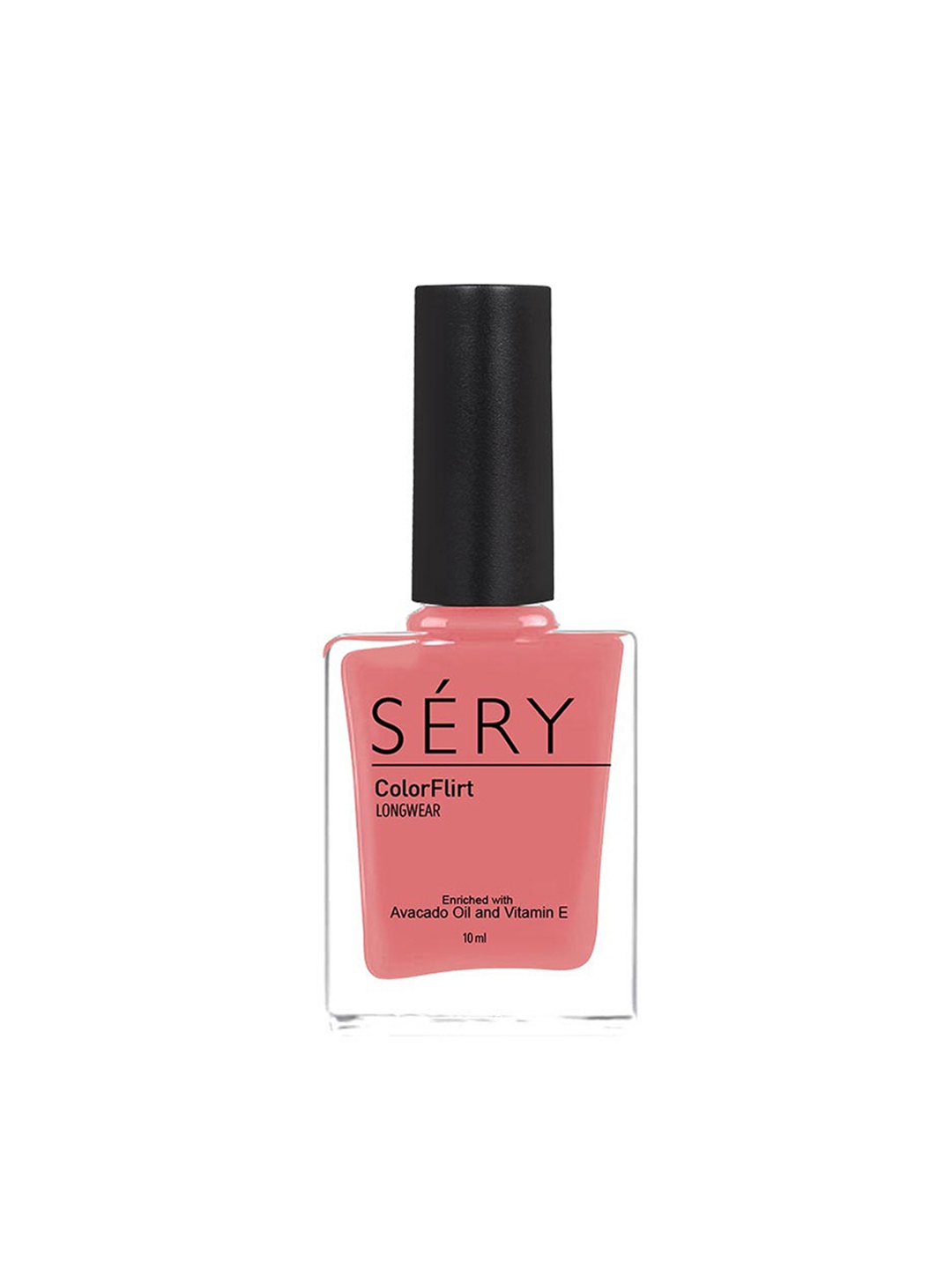 

SERY ColorFlirt Quick-Dry Chip-Resistant Nail Polish with Vitamin E 10ml-Friendly Flirt 15, Pink