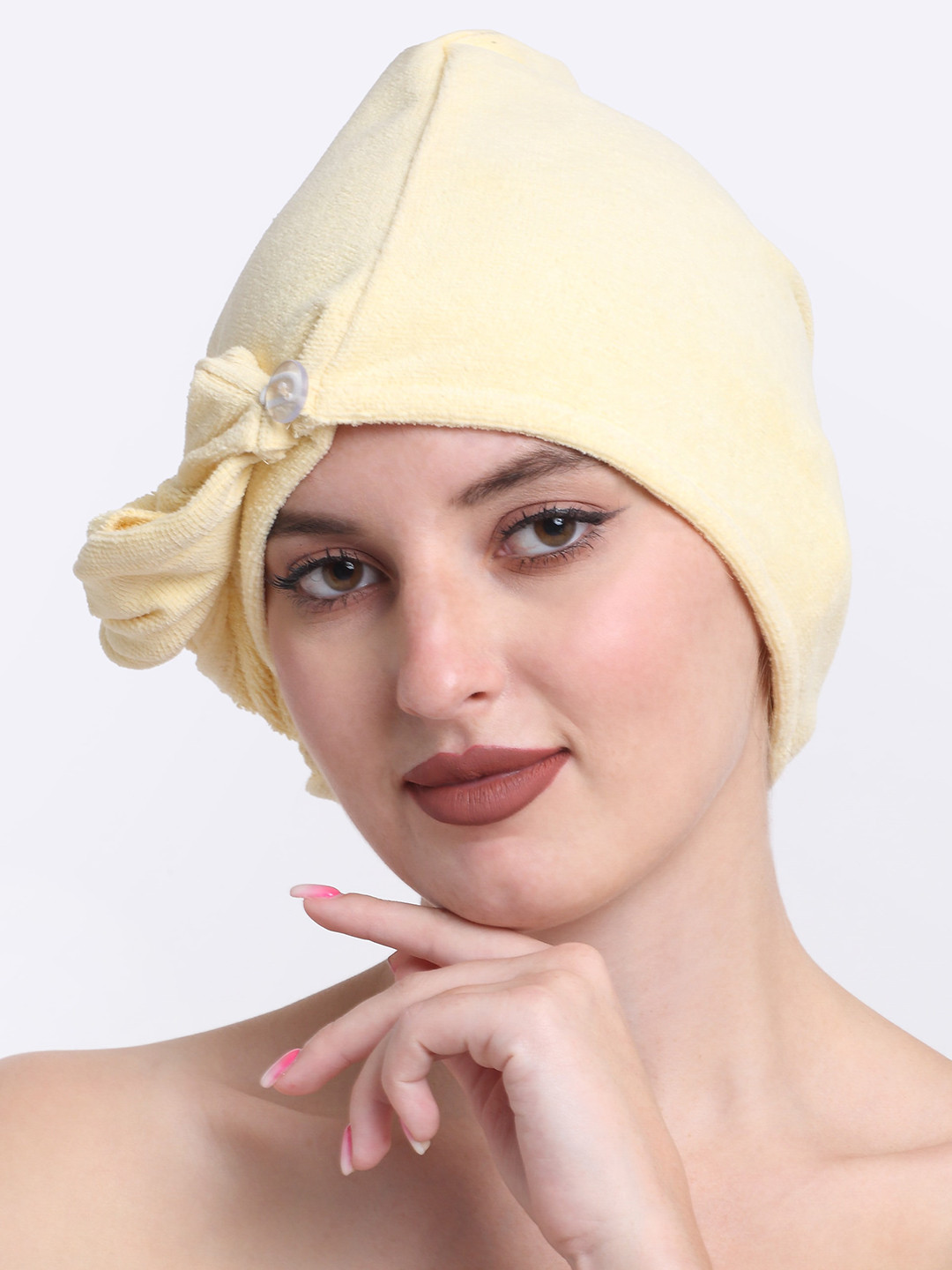 

Creeva Luxury Yellow Pure Cotton 380GSM Anti Bacterial Hair Wrap Towel