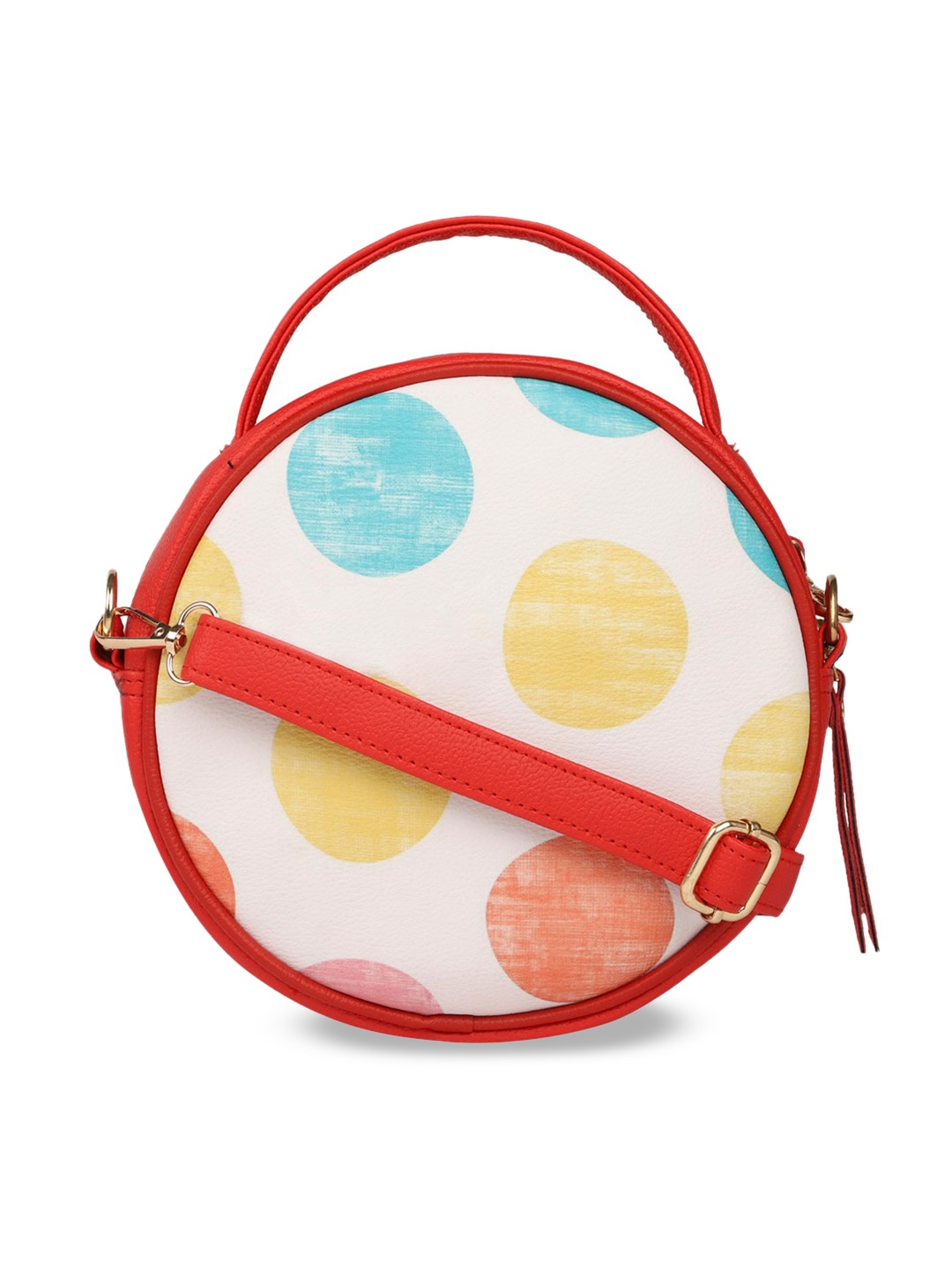 Bagsy Malone Graphic Printed Structured Sling Bag, White