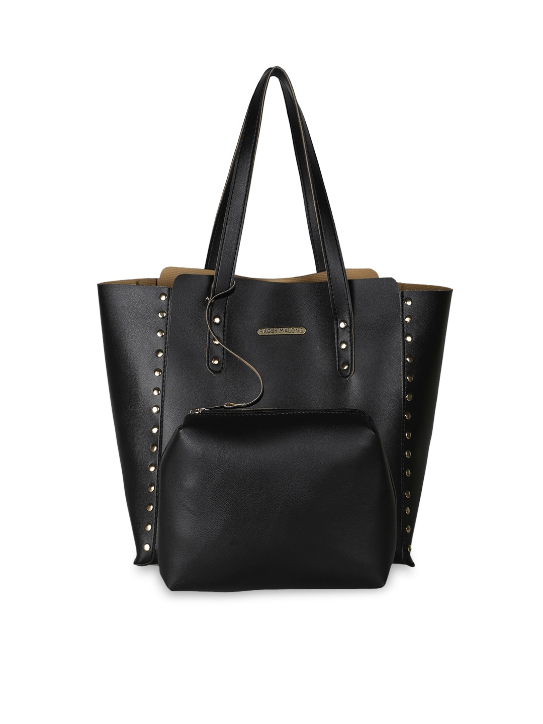 

Bagsy Malone Set Of 2 Pu Shopper Tote Bag & Pouch, Black