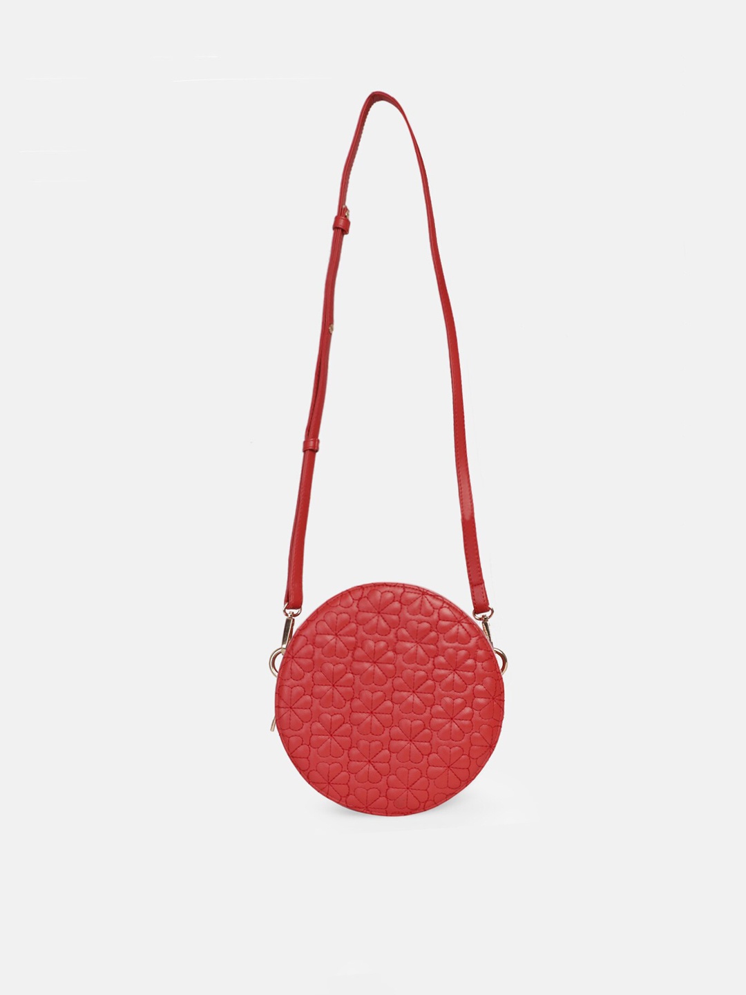 

Bagsy Malone Textured Structured Sling Bag With Quilted, Red