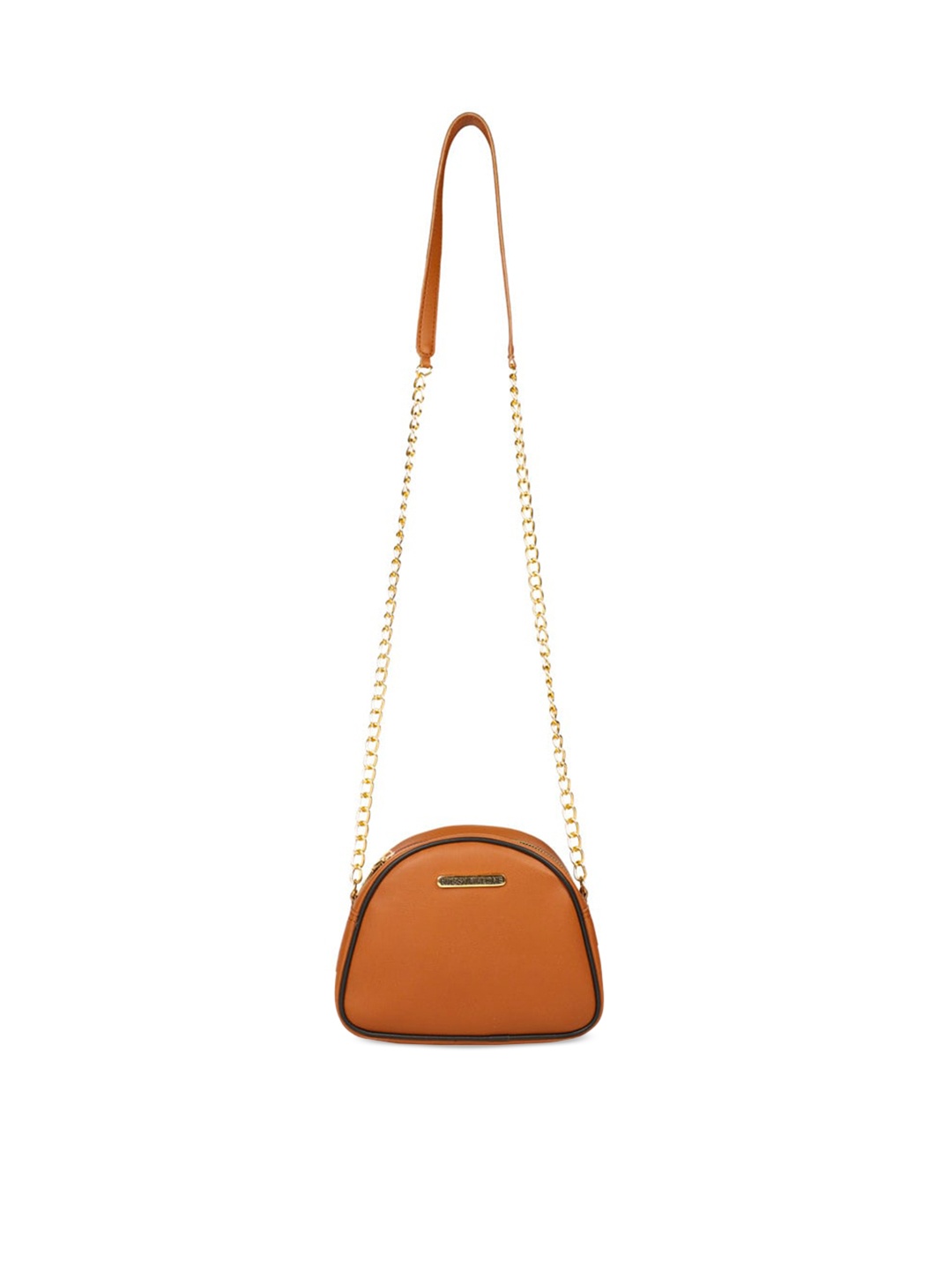

Bagsy Malone Women Solid Small Sling Bag, Tan