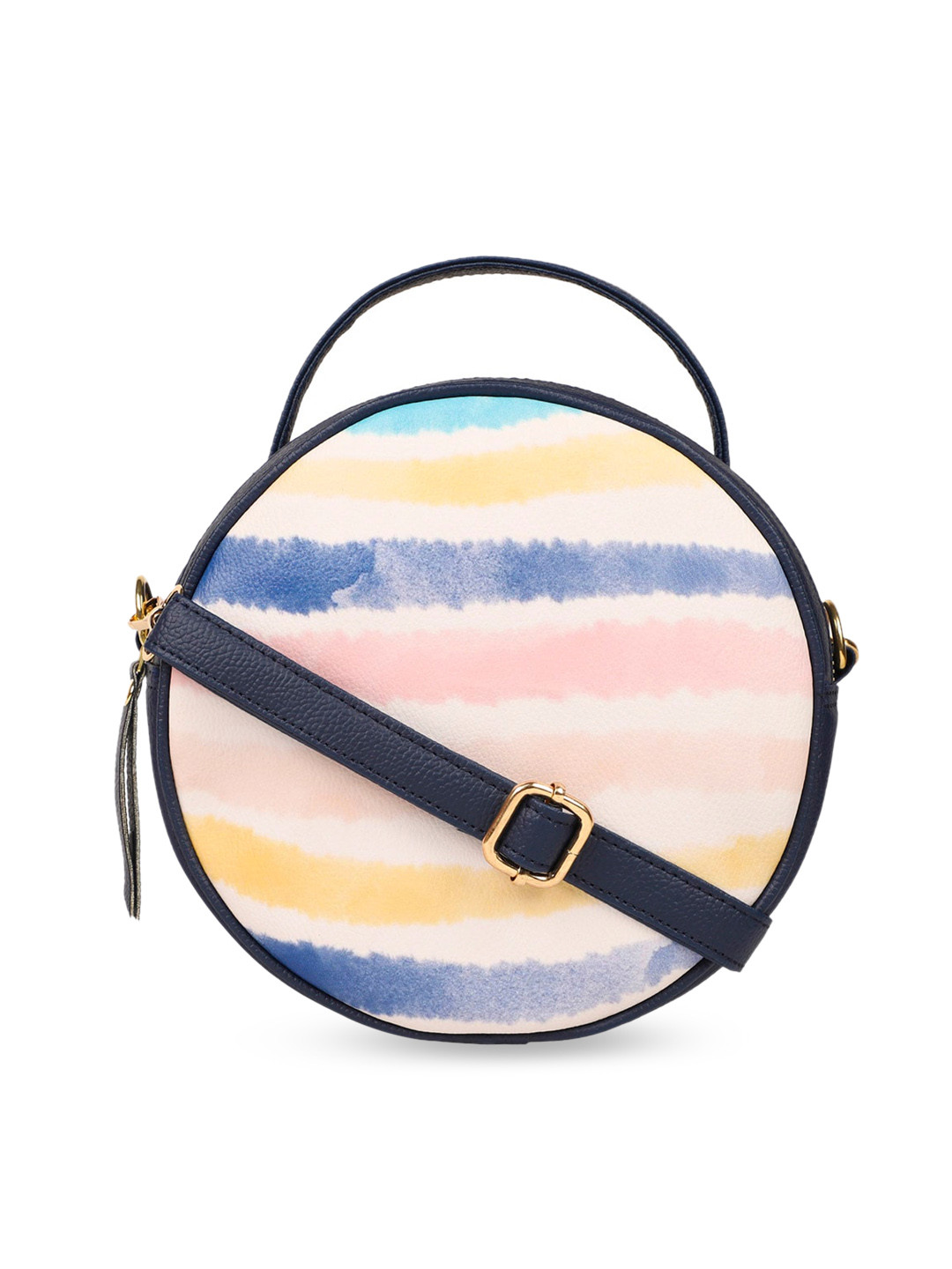 

Bagsy Malone Colourblocked Half Moon Handheld Bag, White