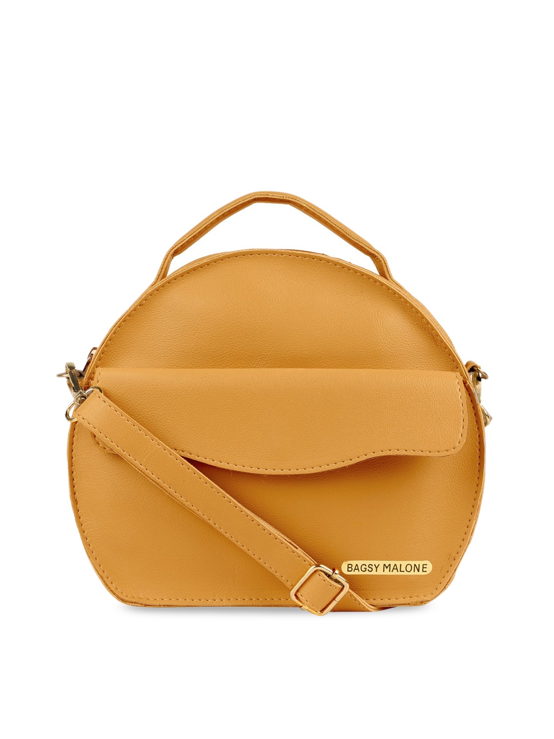 

Bagsy Malone PU Water Resistant Structured Sling Bag, Mustard