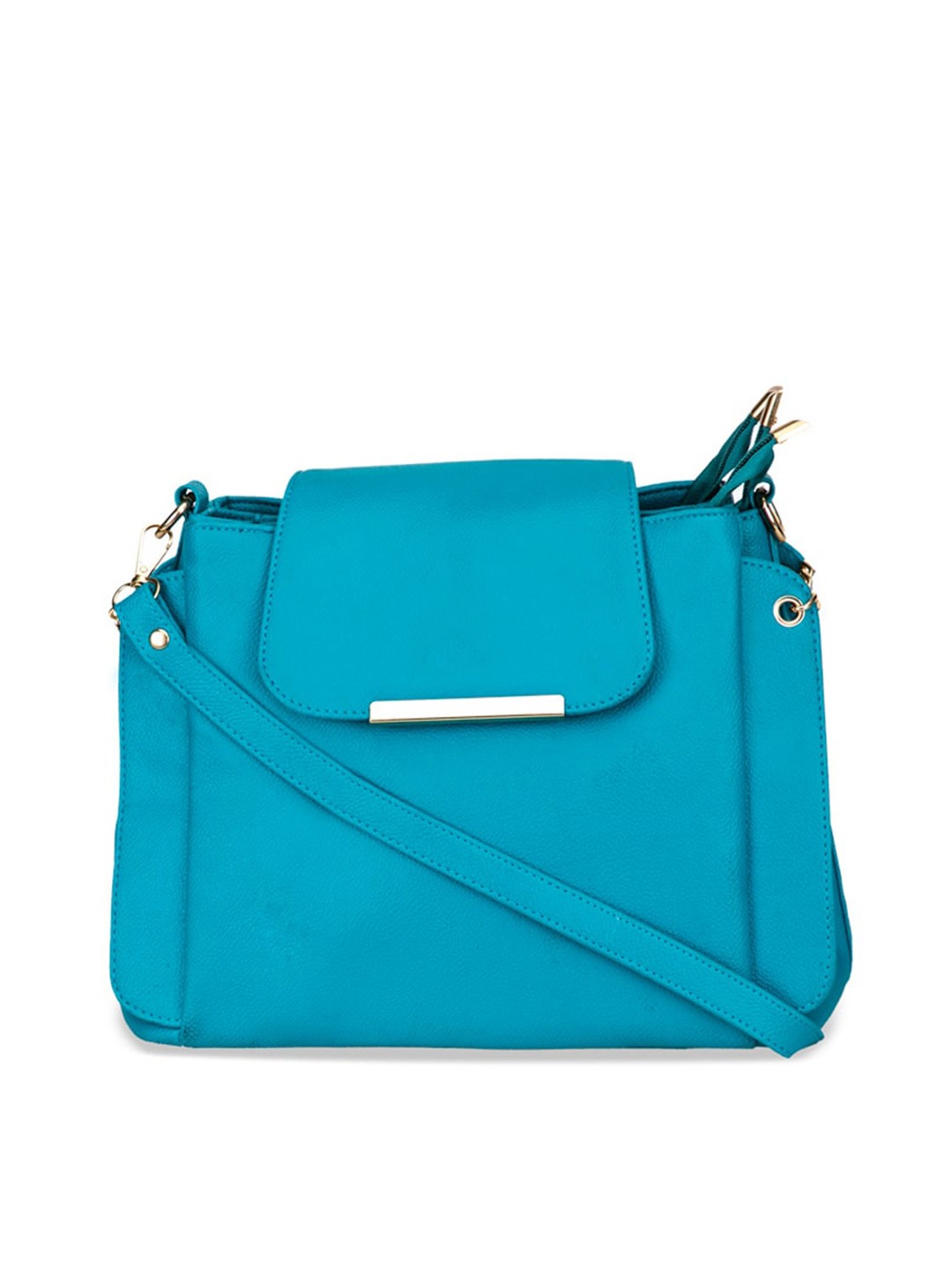 

Bagsy Malone Detachable Sling Strap Pu Structured Sling Bag, Turquoise blue