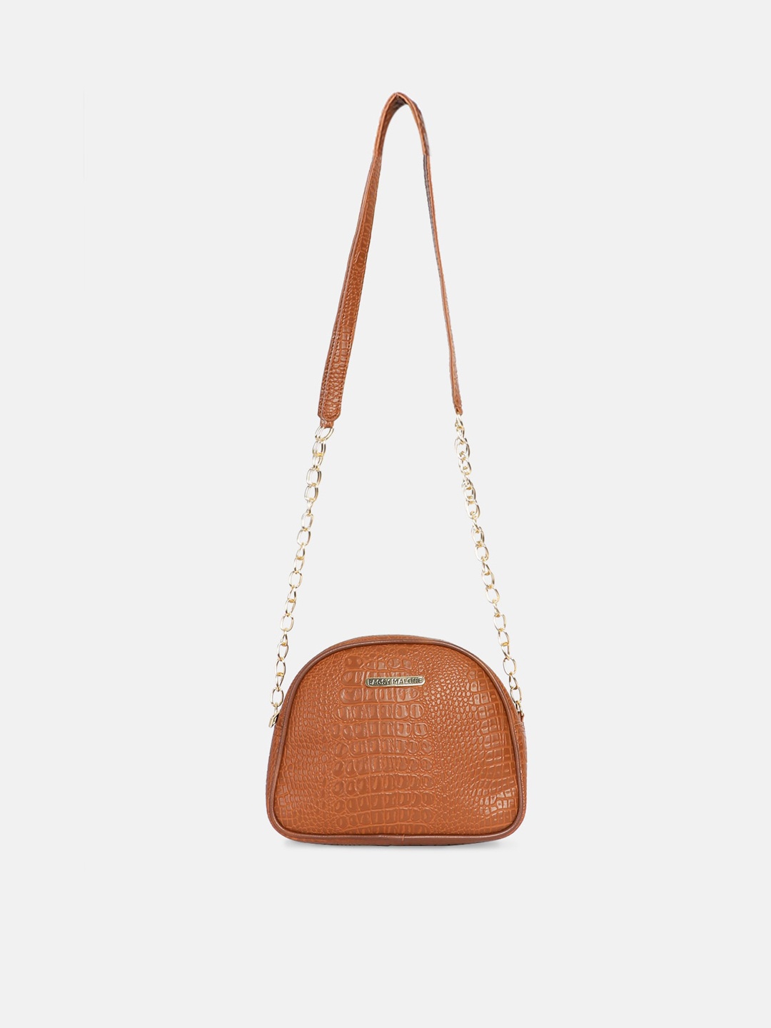 

Bagsy Malone Structured Sling Bag with Quilted, Tan