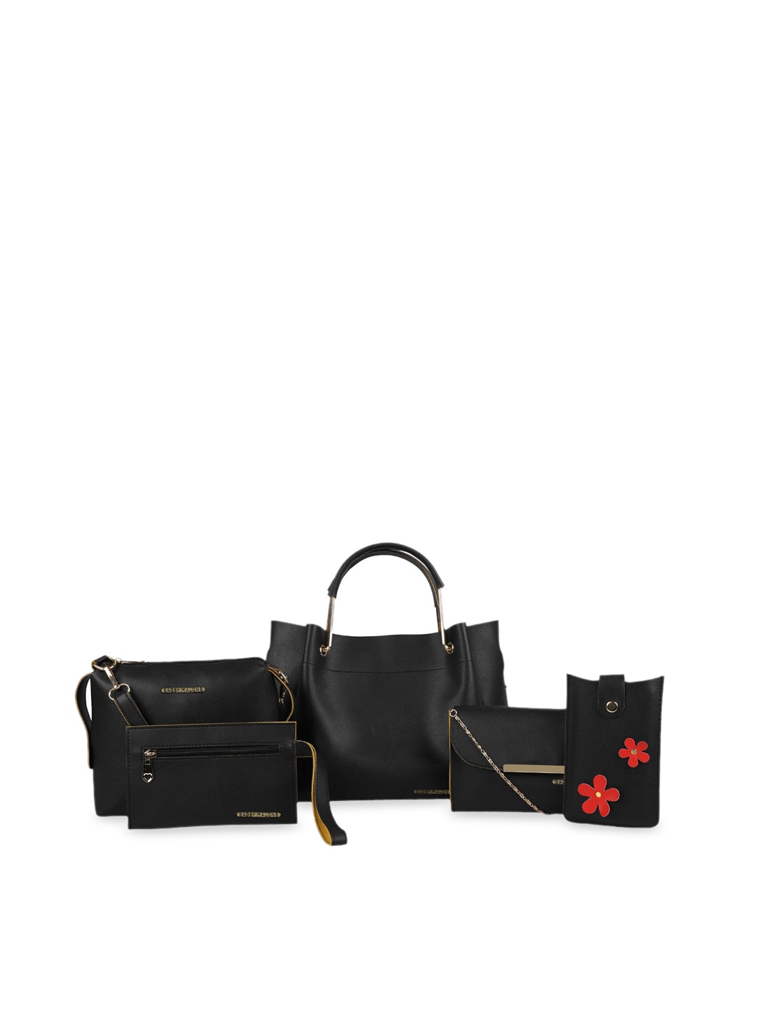 

Bagsy Malone Set of 5 Oversized Shopper Tote Bags, Black