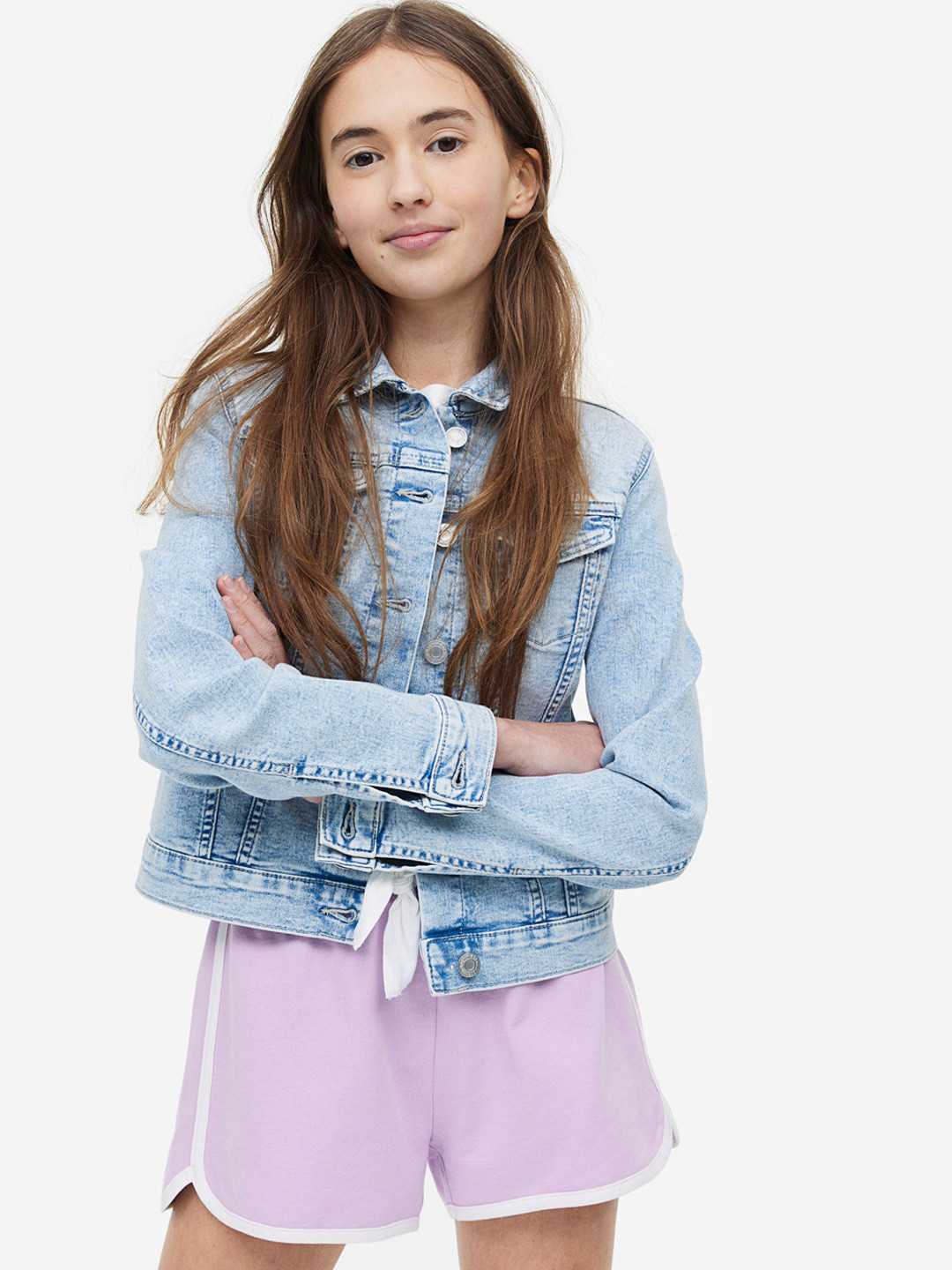 

H&M Girls Cotton Sweatshorts, Purple